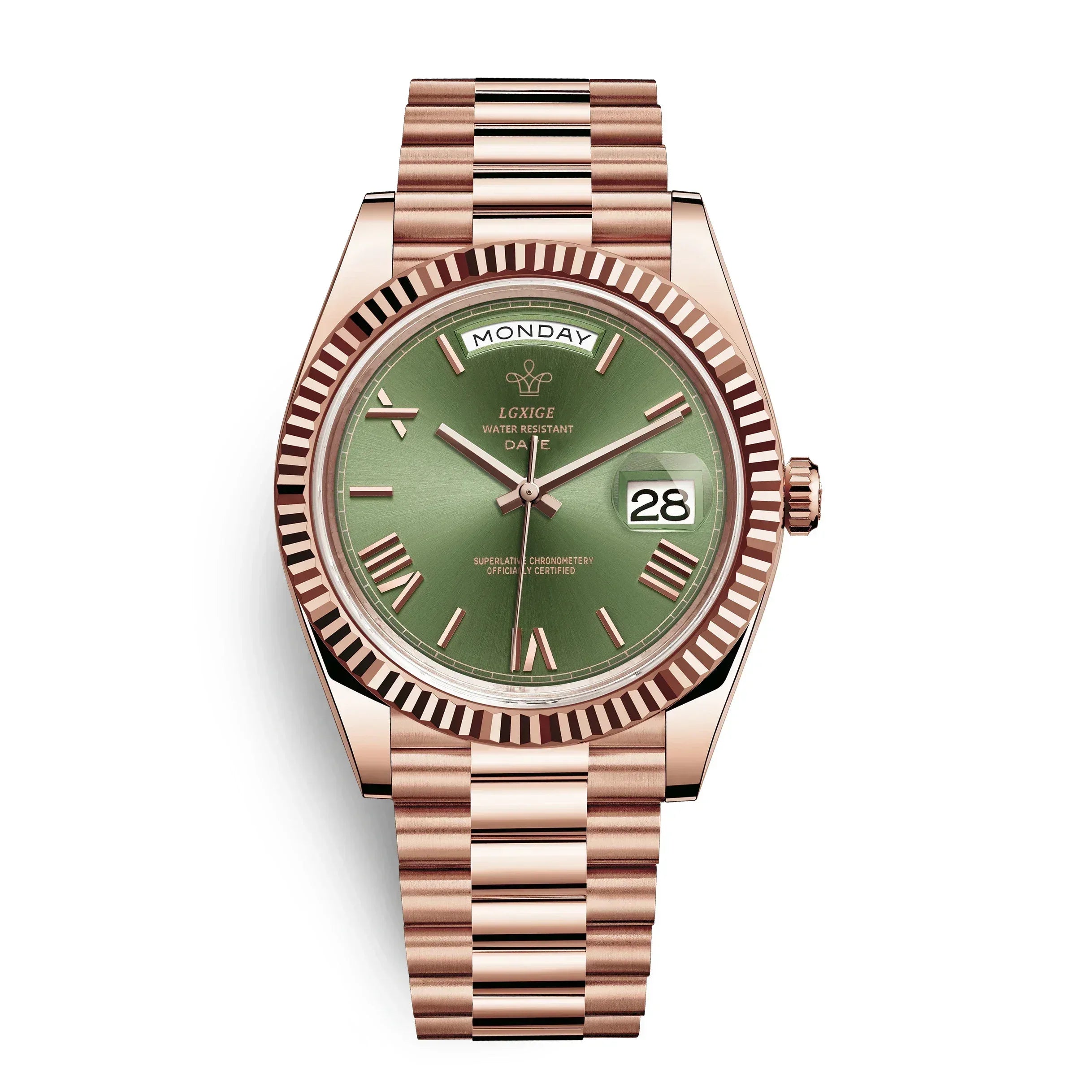 Luxury Men's Top Brand Wrist Watch | Waterproof Swim Quartz Clock | Day Date Iced Out Watch | 2026 Fashion Executive Timepiece | Caratix - CaratixJewelry